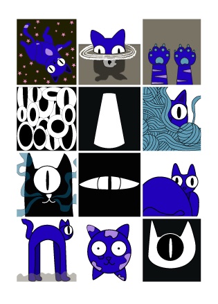 Carte postale, version bleue